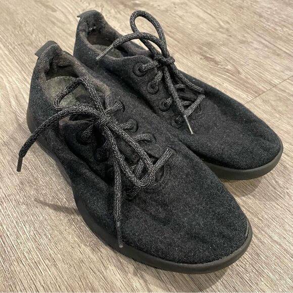 ALLBIRDS The Wool Runners Dark Charcoal Gray Wool Sneakers - Picture 3 of 9